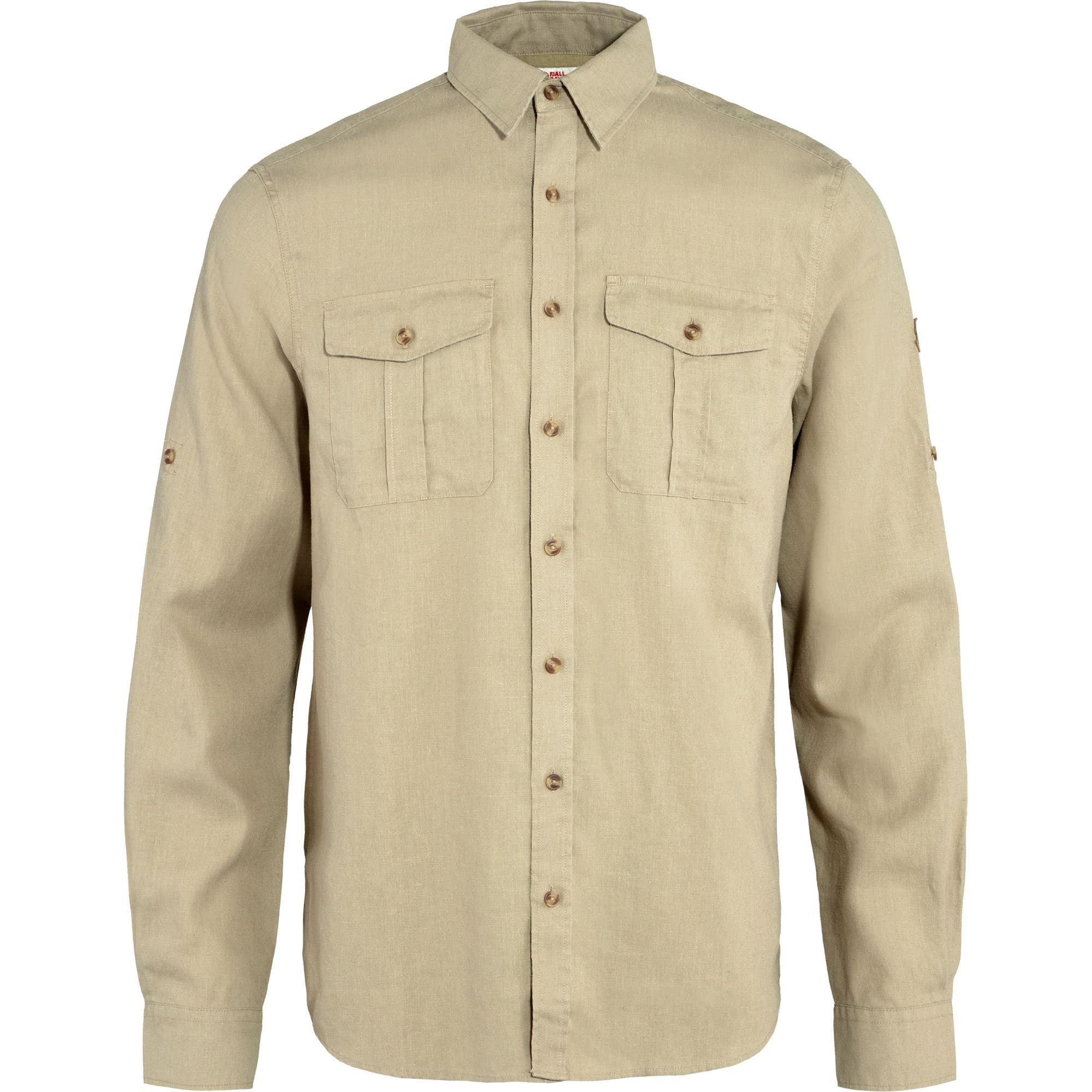 Fjällräven Men's Sand Stone Fjallraven 87208-195 Övik Travel Shirt Ls M Shirt Size Xl