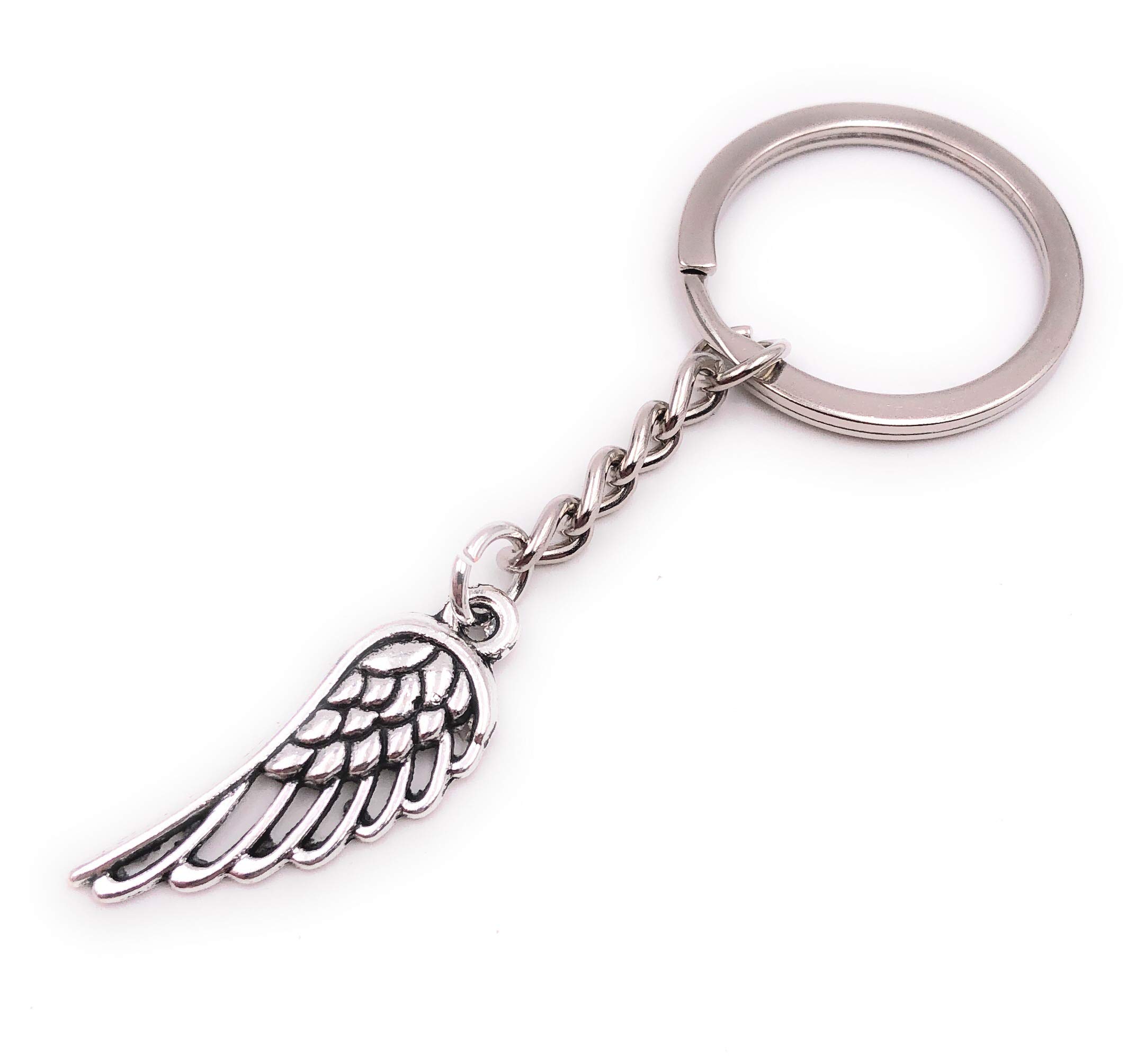 H-Customs Silver Wing Protection Angel Wing Keychain Pendant