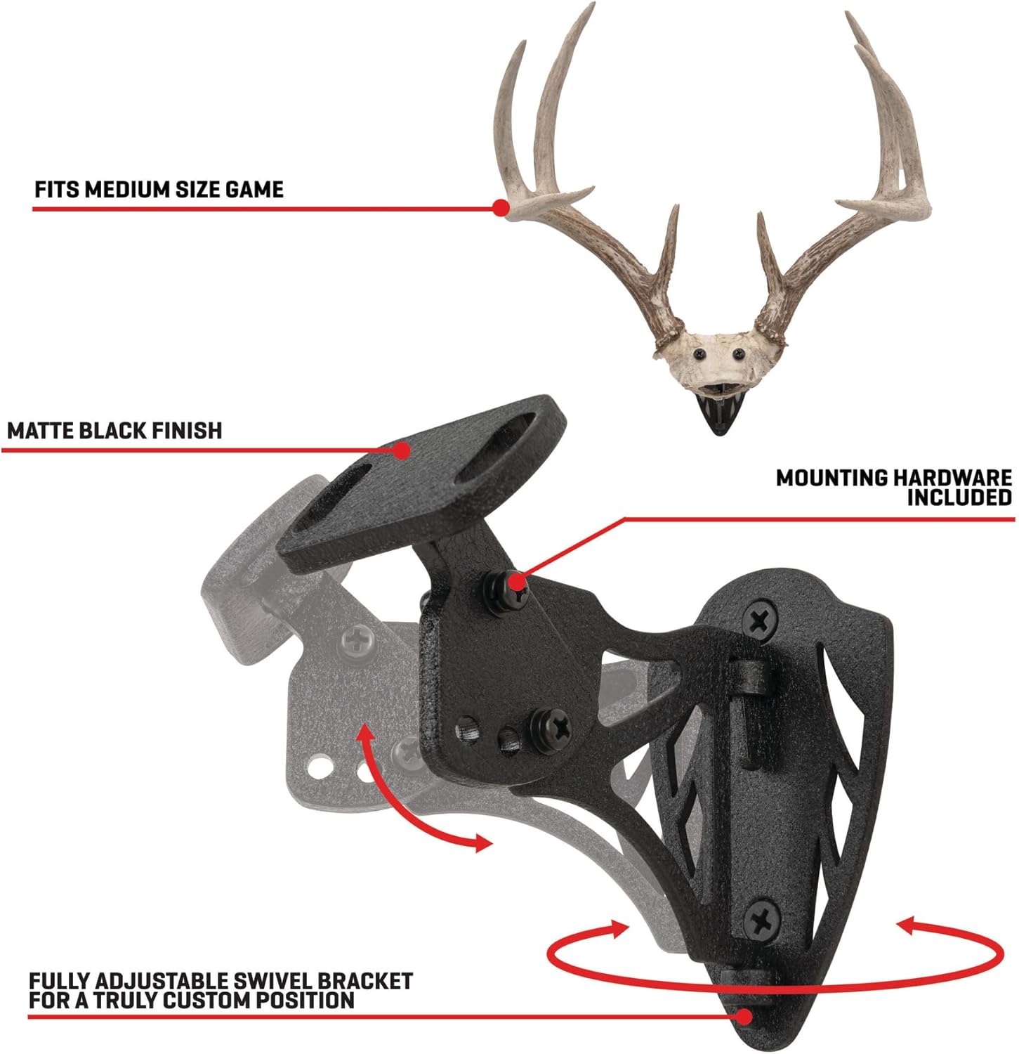 Allen Company EZ Mount Horn Bracket, Brown