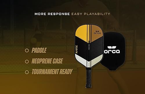 Miniatura 5 de Palas de pickleball Orca, paleta de pickleball de fibra de carbono mística, aprobada por USAPA, control y precisión definitivos