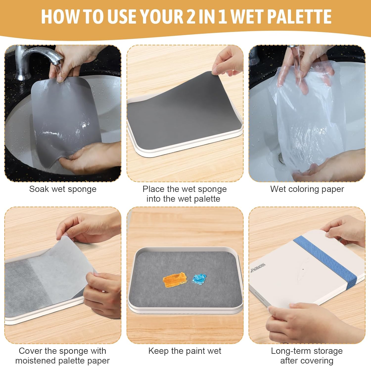 Wet Palette for Painting Miniatures - Stay Wet Acrylic Painting Palette,Lightweight Size, Provides Premium Wet Palette for Painting Miniatures, Warhammer Painters, Beginners and Amateurs Alike