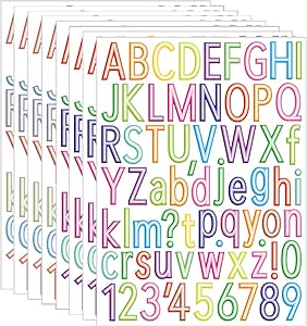 Sticker Letters 6 Sheets Letter Stickers Alphabet Stickers Letters ...