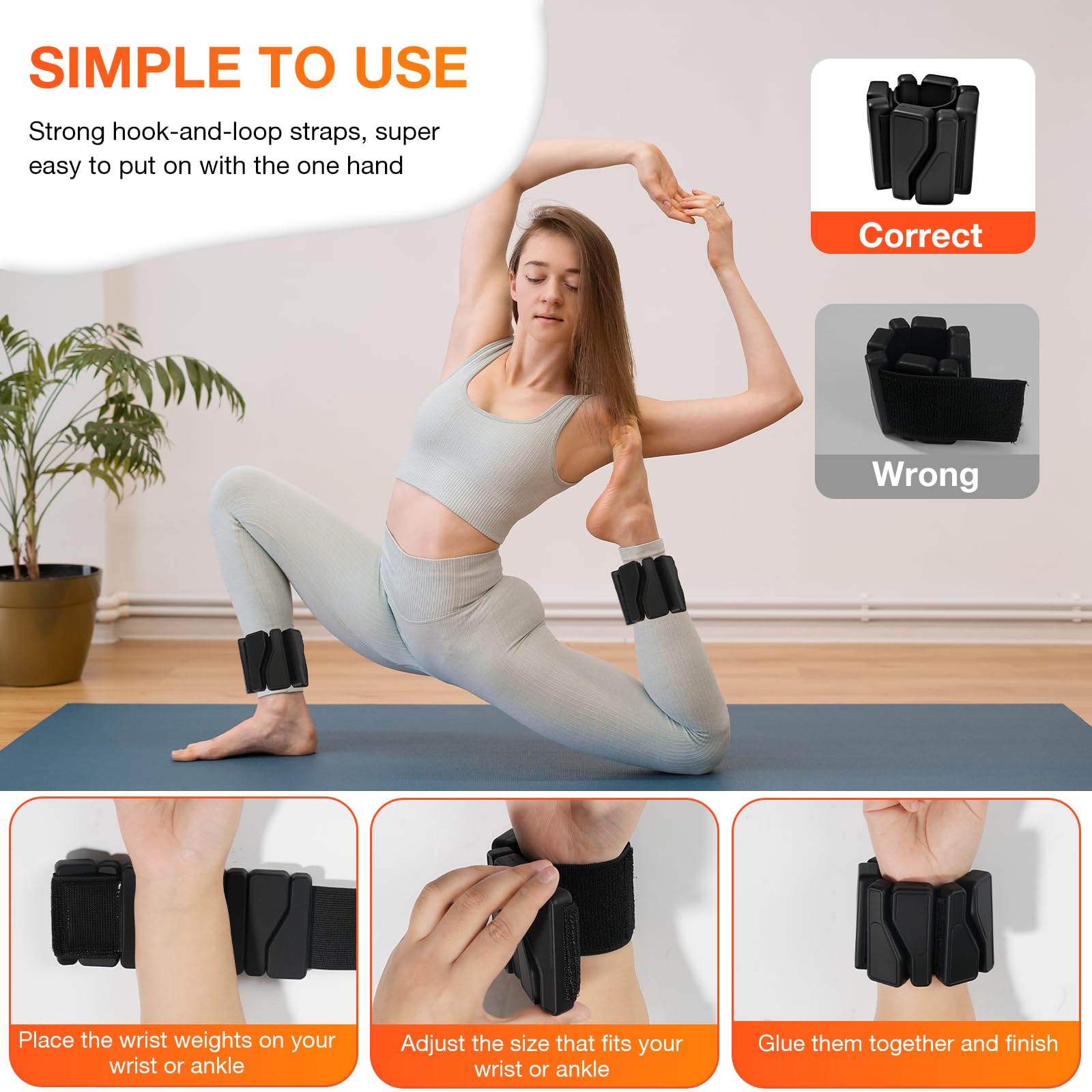 Cozary 2 Pezzi Polsiere e Cavigliere Regolabili (0.45kg Ciascuno), Set Manubri Rimovibili, pesi Regolabili in Silicone, per Esercizio, Camminare, Jogging, Yoga, Aerobica, Pilates, Nero