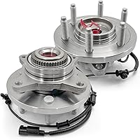 KNOLET 515142 Pair Front Wheel Bearing Hub Assembly for Ford F-150 4WD 2011-14, Expedition 2011-14, Navigator 11-14 - 6 Lugs ABS 38" Cable
