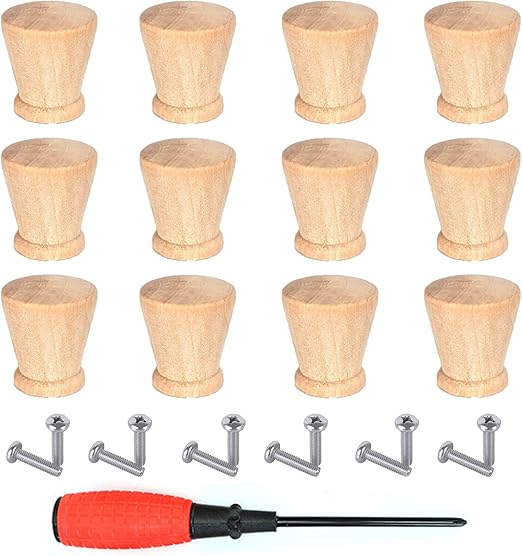 12 Stk Bär Schubladenknöpfe Holz - 60x50mm Für Kinderzimmer & Küche