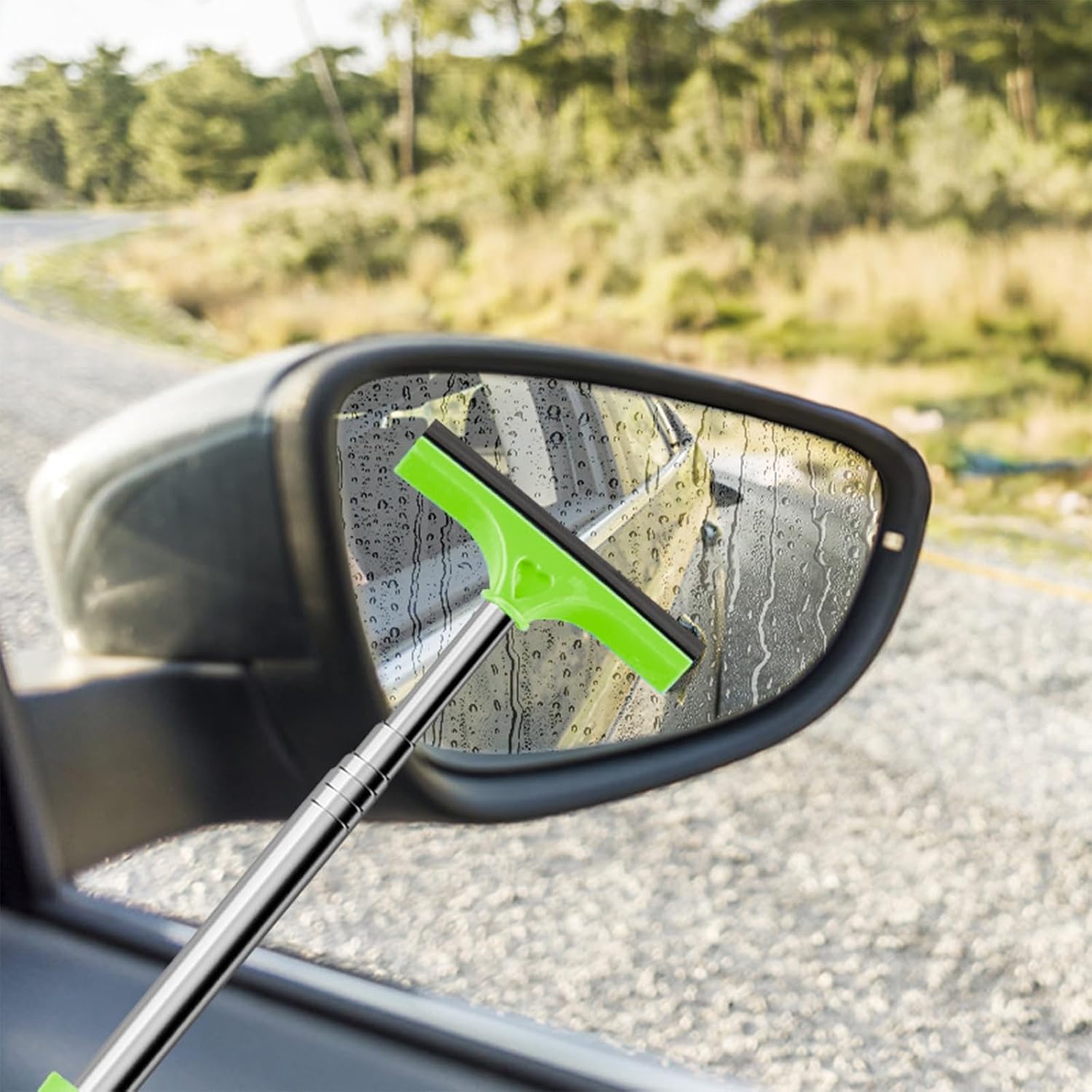 4 Pieces Car Side Mirror Squeegee Retractable Car Rearview Mirror Wiper Portable Cars Cleaning Tool Universal Automotive Accessories for All Vehicles