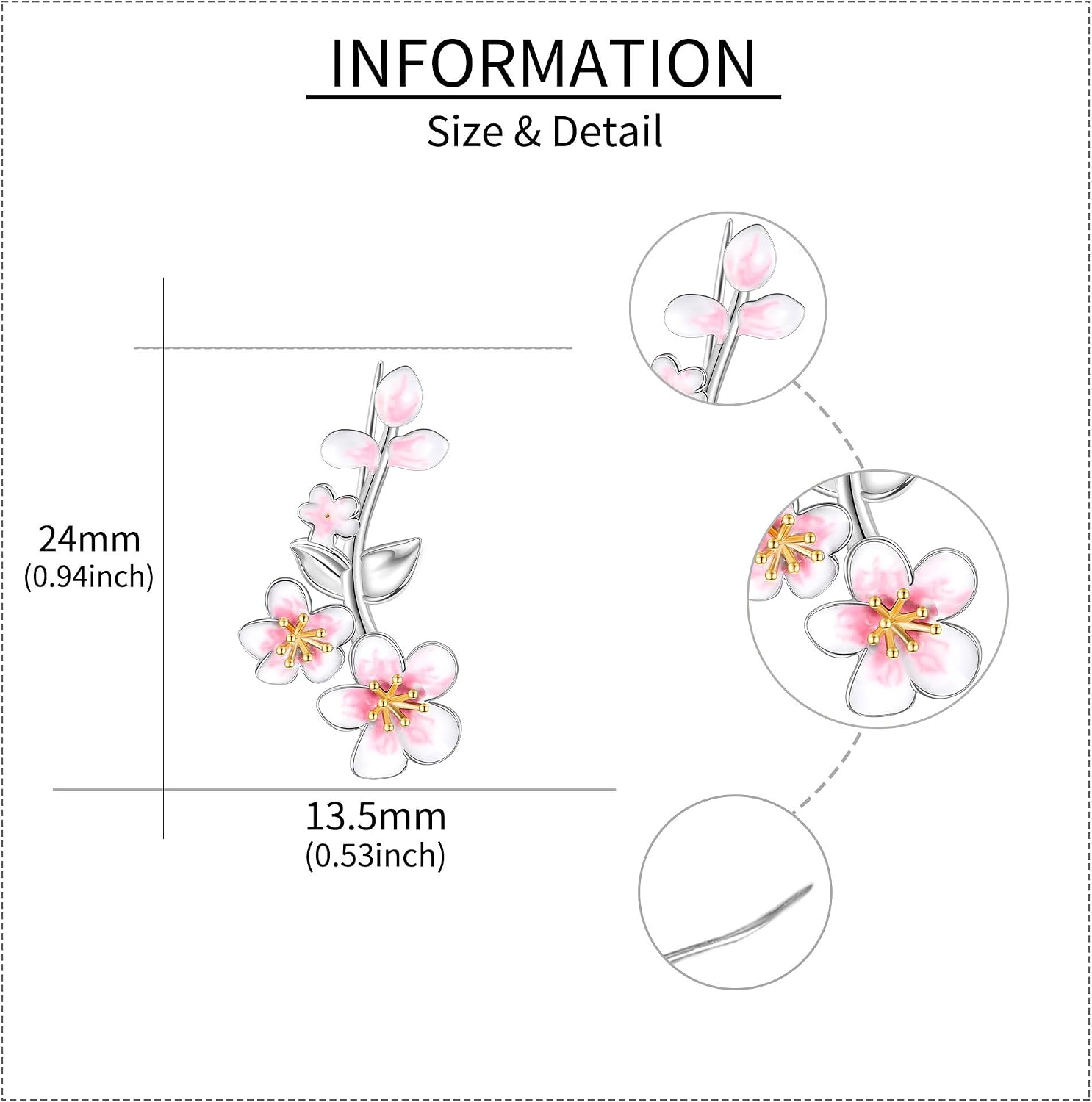 Ear Climbers Earrings for Women Sterling Silver Vintage Ear Crawler Earrings Jewelry Gifts for Women