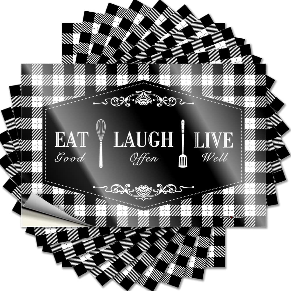 Birthday Outdoor Decal - Eat Laugh Live Tumbler Waterproof Vinyl Sticker(6X9CM)