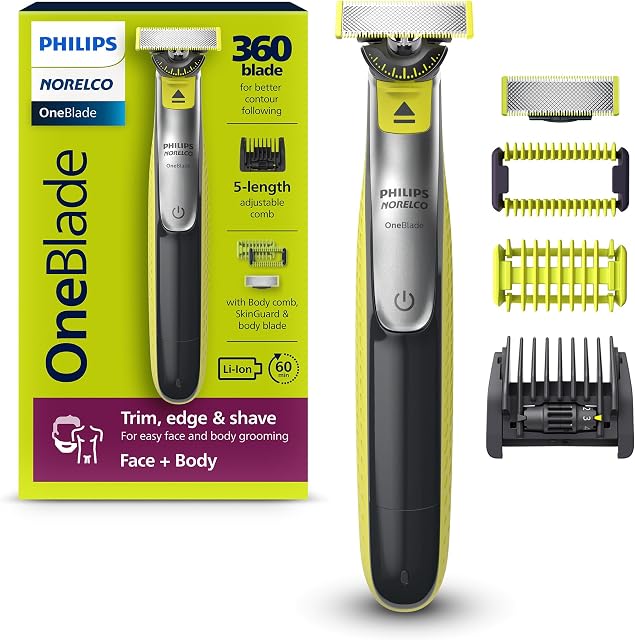 Tondeuse et Rasoir Hybride Philips Norelco OneBlade 360 Face + Corps, QP2834/70