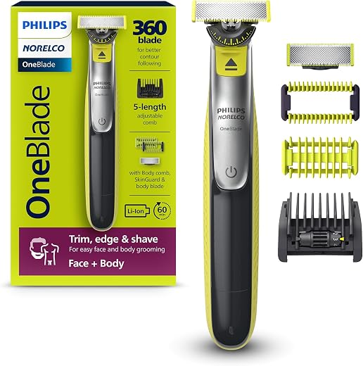 Philips Norelco OneBlade 360 Face Body Hybrid Electric Shaver QP2834/70