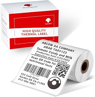 phomemo Phomemo Thermal Label Paper M200 M220 2.75" x 3.14" (70*80mm) Colour: Black on White | Size: 2.75" x 3.14" (70*80mm) | Brand: Phomemo | Is customisable: No | Unit count: 100 Count | Manufacturer: Phomemo