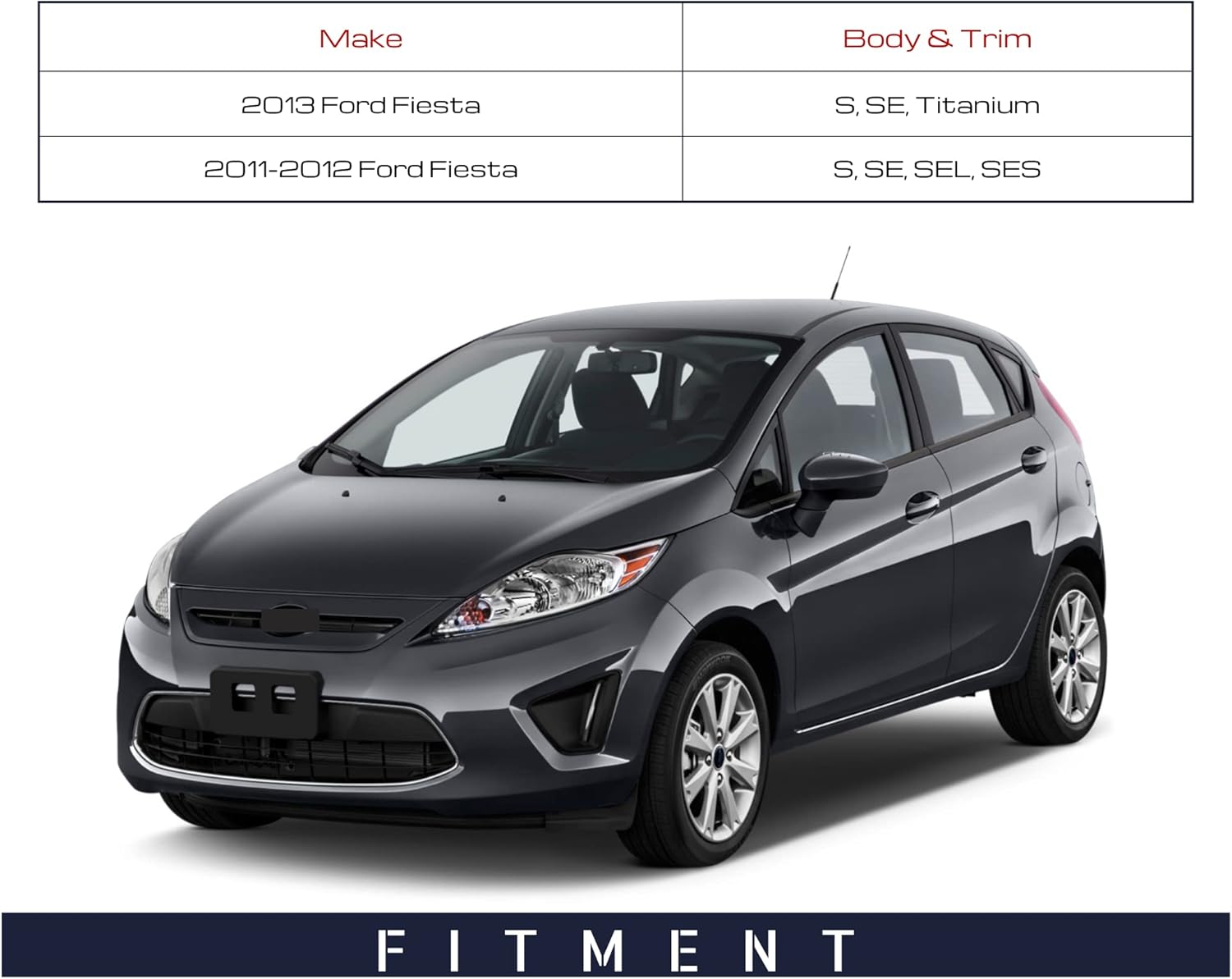 Spieg Driver Side Mirror for 2011-2019 Ford Fiesta Power Adjustment Heated Glass with Spotter Black 5 Pins Left FO1320459