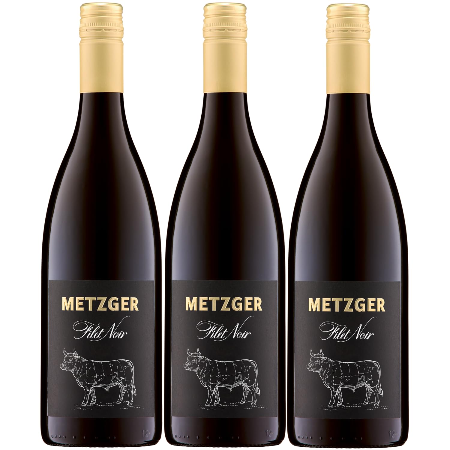 Weingut Uli Metzger Filet Noir trocken Rot Deutschland inkl. FeinWert E-Book (3 x 0,75l)