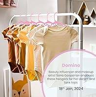 Vista 5 de Utopia Home Paquete de 20 Perchas para Niños - Perchas de Plástico para Bebé de 11.5 Pulgadas para Armario - Perchas para Niños para Ropa y Percha