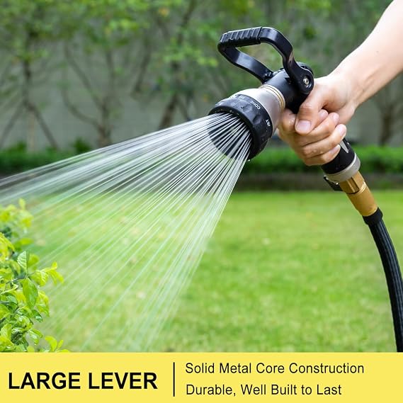 FANHAO Heavy Duty Fireman's Hose Nozzle+16 Inches Metal Watering Wand