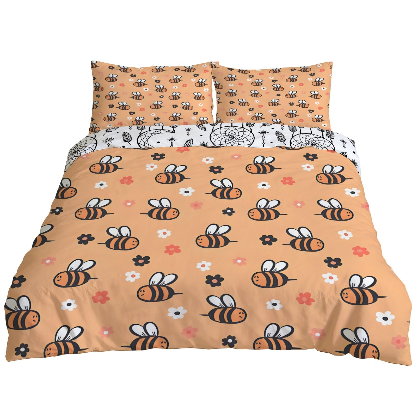 Housse de couette super doux 200x200 confortable respirante avec zip caché