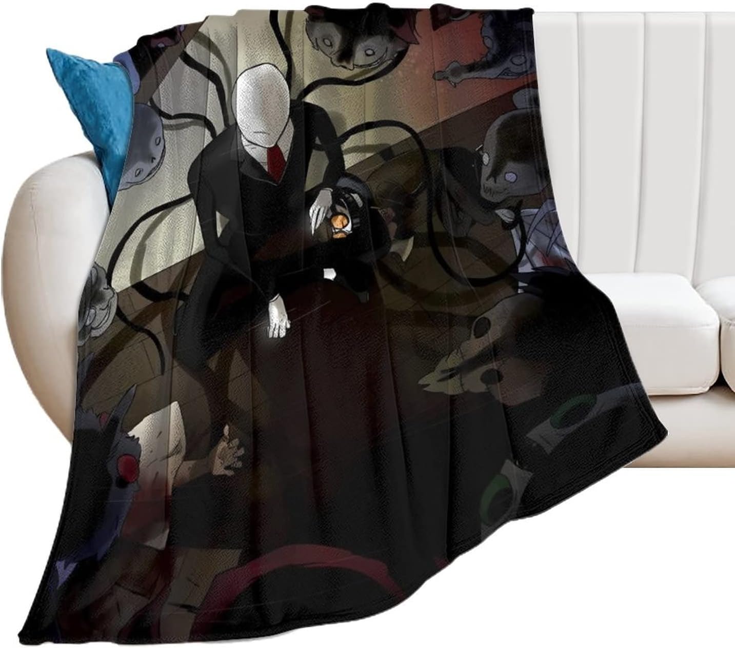Creepypasta Ultra Soft Flannel Throw Blanket Office Nap Air