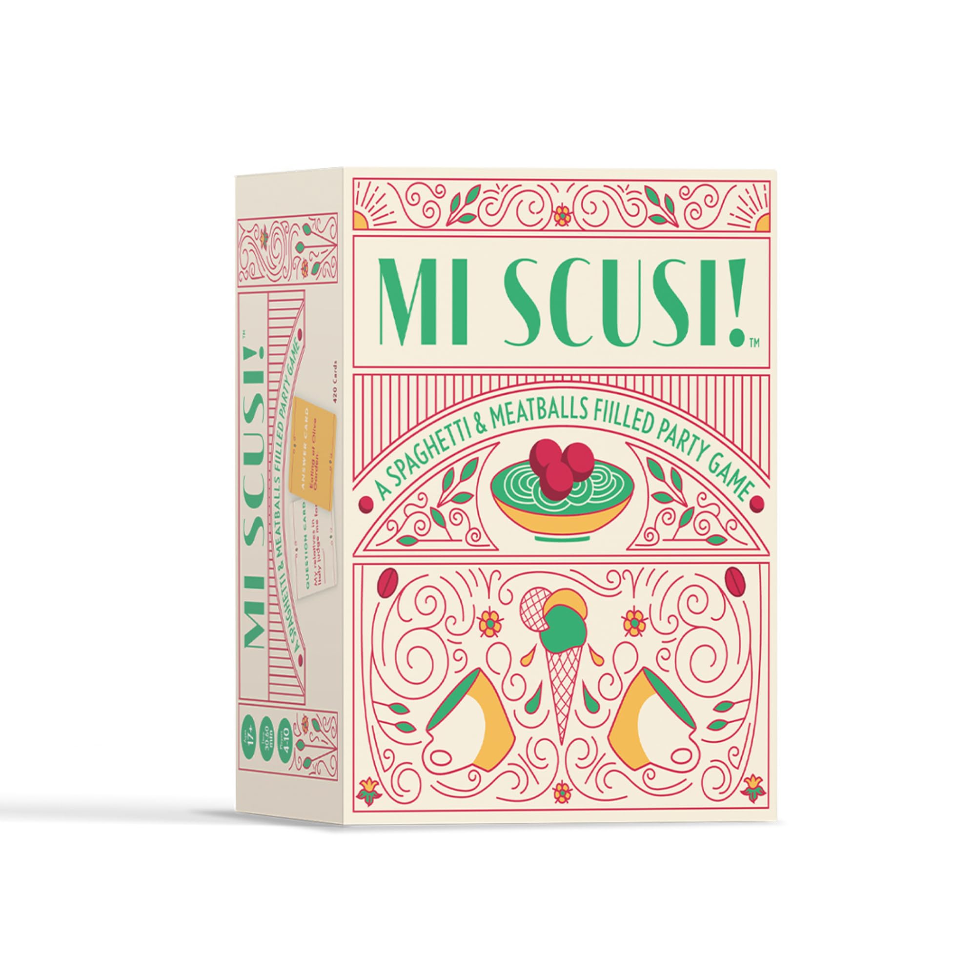Mi Scusi Party Game - Hilarious Italian Family Card Game, Perfect for Game Night, Ages 14+, 2+ Players, 30 Minute Playtime, Made by Fitz Games
