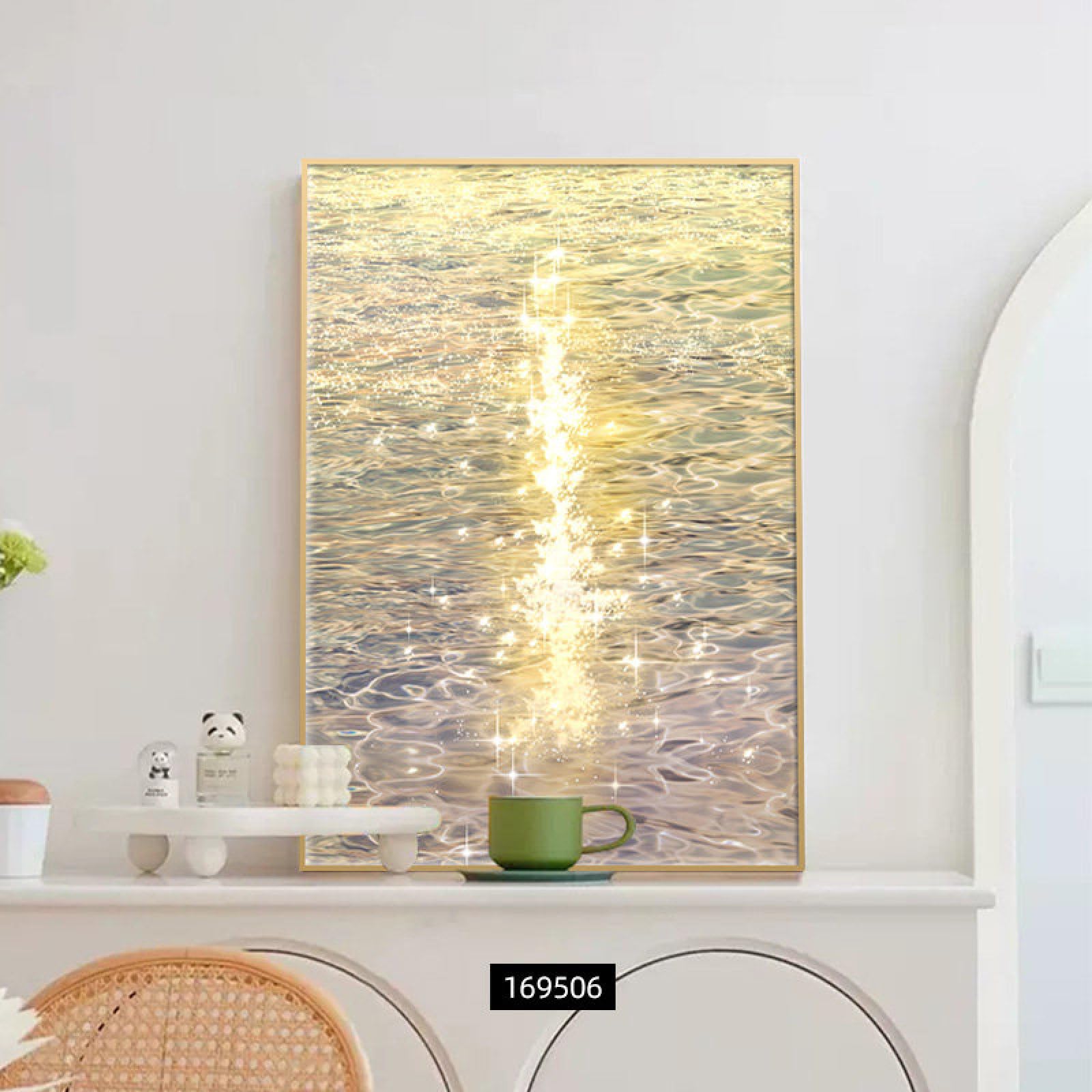 Tableau deco coucher de soleil jaune pour habiller un mur vide - 2