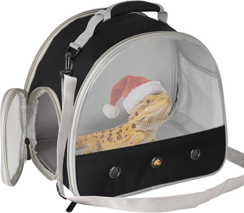 Transportadora para Pequenos Animais com Tela Antirrasgos WEVONIGU Preta Black-1