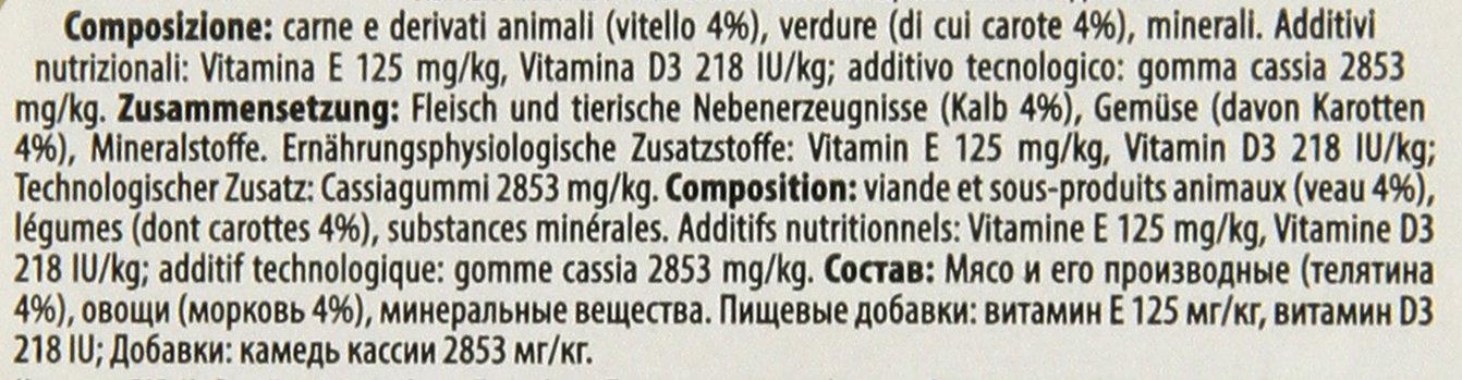 almo nature - Cibo Umido Senza glutine con Vitello e Carote, Confezione da 32 vassoi da 100 g, 100% riciclabili, per Cani Adulti