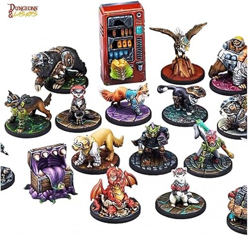 Miniatura 2 de Archon Studio Dungeons & Lasers Animal Companions 28MM sin pintar y sin ensamblar, juego de mesa y terreno RPG para mazmorras y láseres - 25 piezas