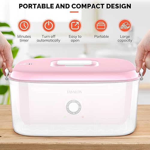 Miniatura 4 de TASALON Vaporizador de toallas calientes para tratamientos faciales, calentador de toallas calientes se calienta rápidamente en 5 minutos, máquina