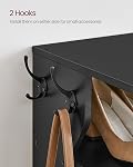 VASAGLE 7-Tier Vertical Shoe Rack, Narrow Shoe Storage Organizer with Hooks, Slim Corner Tower Shelf, Space-Saving for Entryway and Bedroom, Black ULBS200T16 | Shoe Storage Rack