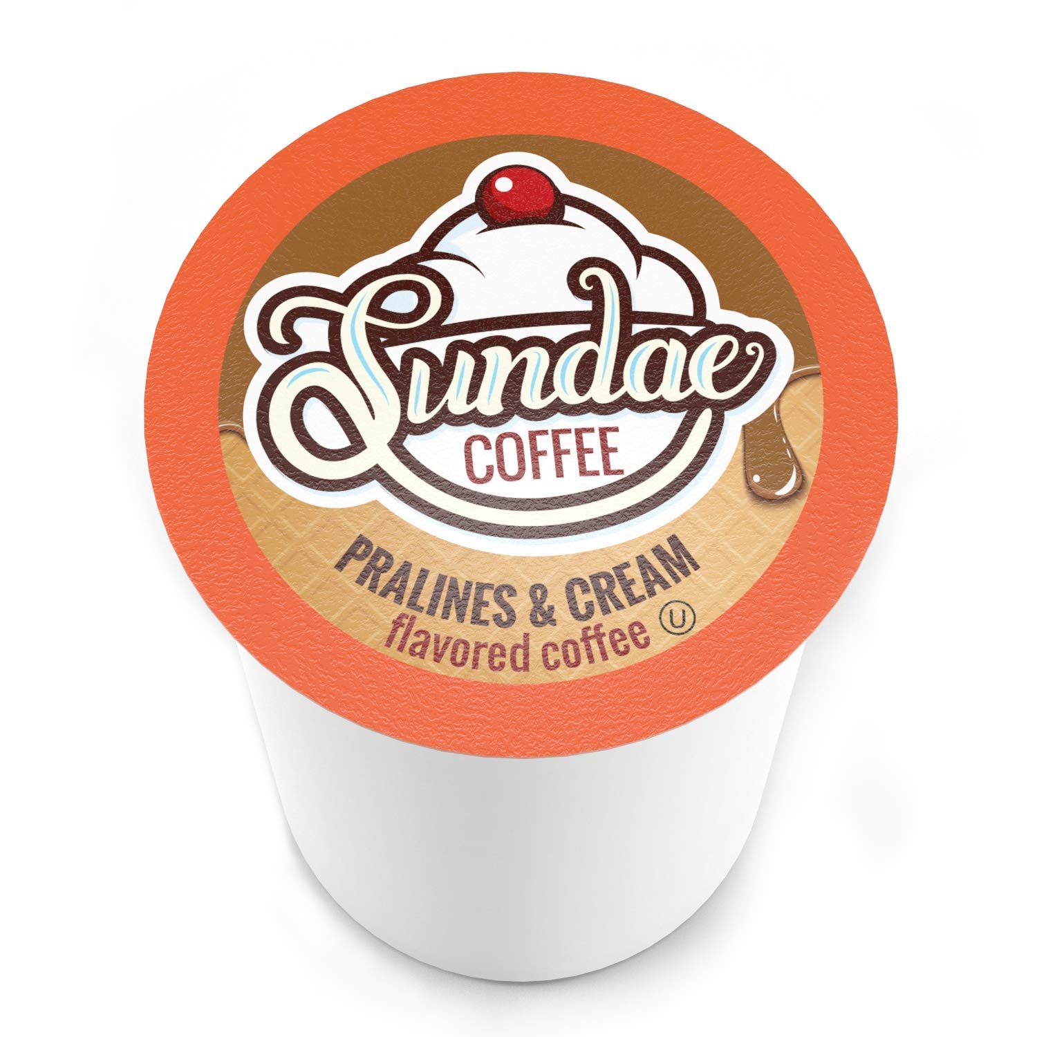 Sundae Kaffeepads mit Eiscreme-Geschmack, kompatibel mit Keurig K-Cup, 48 Stück, Pralinen und Sahne