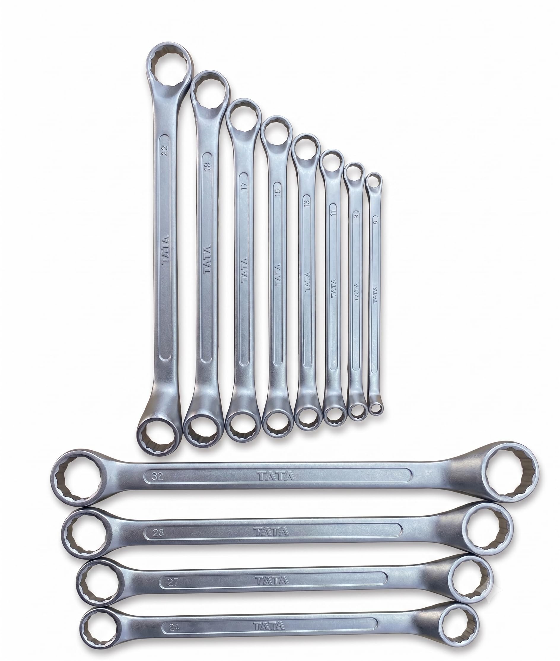 AGRICO 12-in-1 Ring Spanner Set - Durable & Rust-Resistant -1