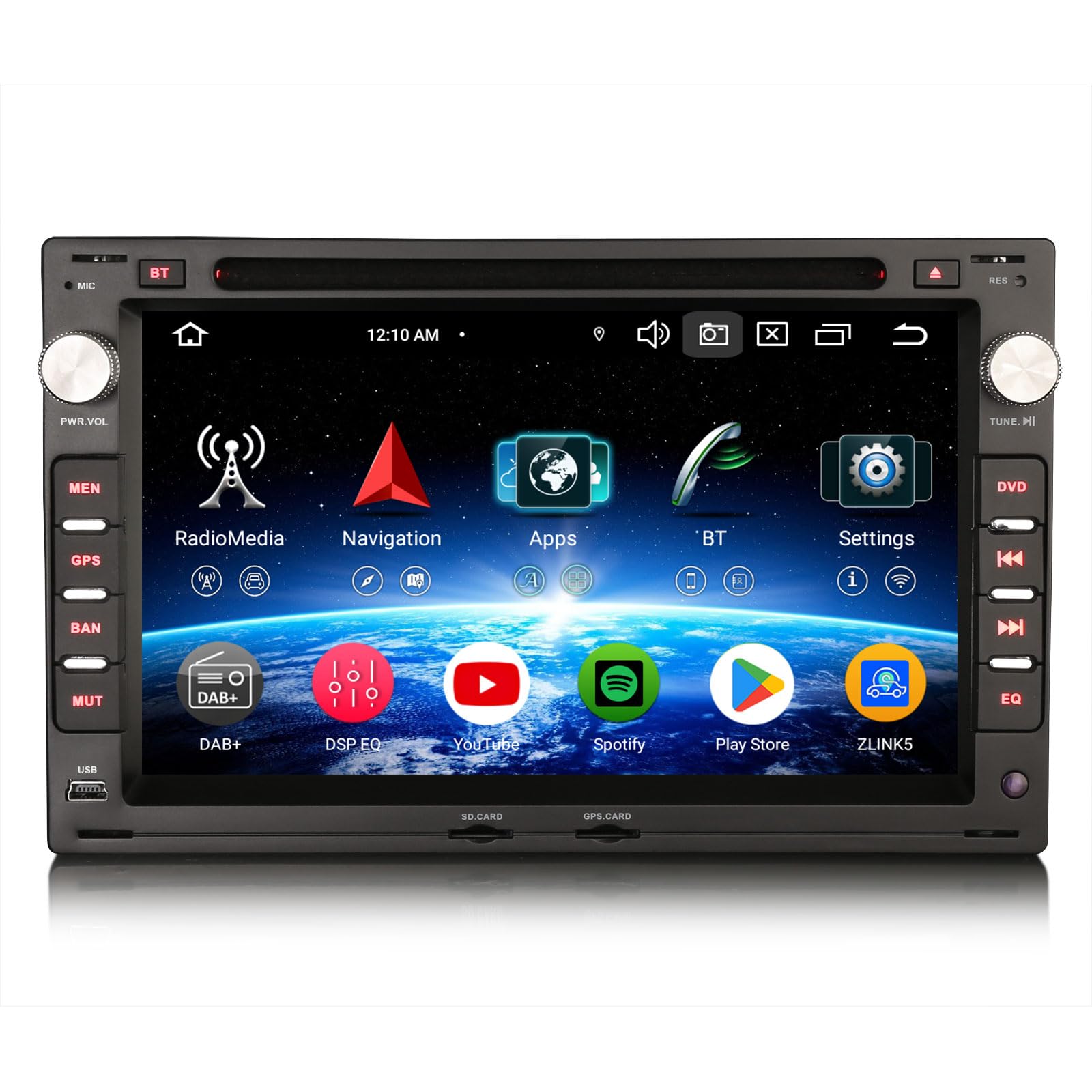 Erisin 7 Zoll 8-Kern 4GB+64GB Android 16 Autoradio Bluetooth GPS Navigation Für VW Passat B5 Golf 4 Jetta Sharan Polo T5 Skoda Octavia Superb CarPlay Android Auto DSP WiFi DAB+ RDS OBD2 Canbus CD DVD