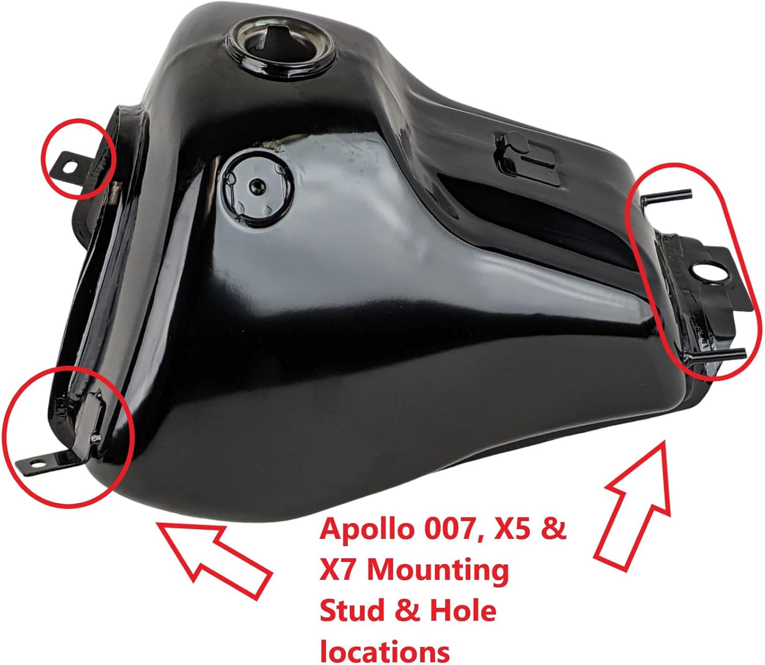 RedCap OEM Apollo Metal Steel Fuel Gas Tank & Gas Cap for APOLLO 007 X5 X7 125cc 110cc Dirt Pit Bike Motorcylcle