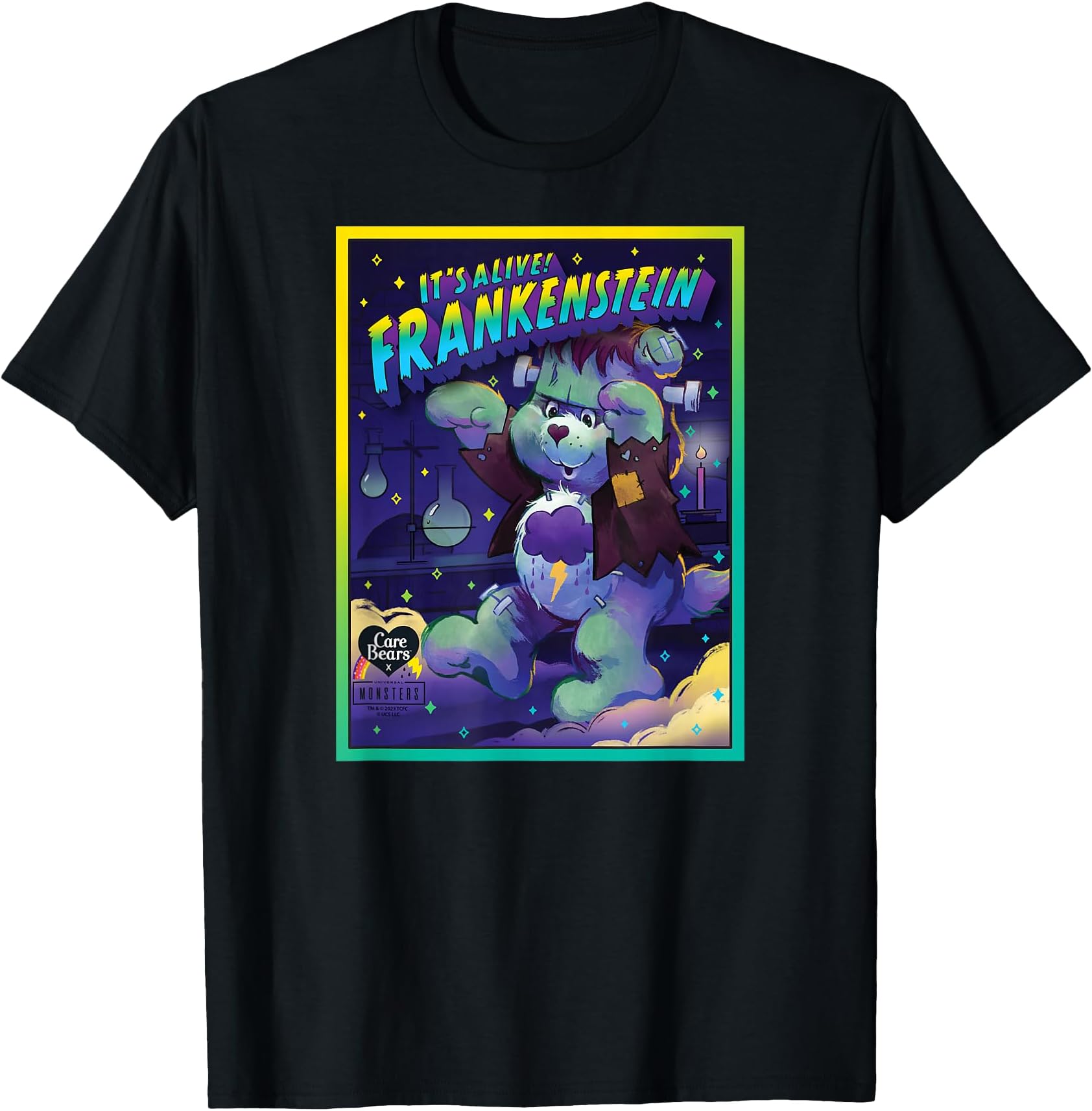 Care Bears x Universal Monsters Grumpy Bear Frankenstein T-Shirt