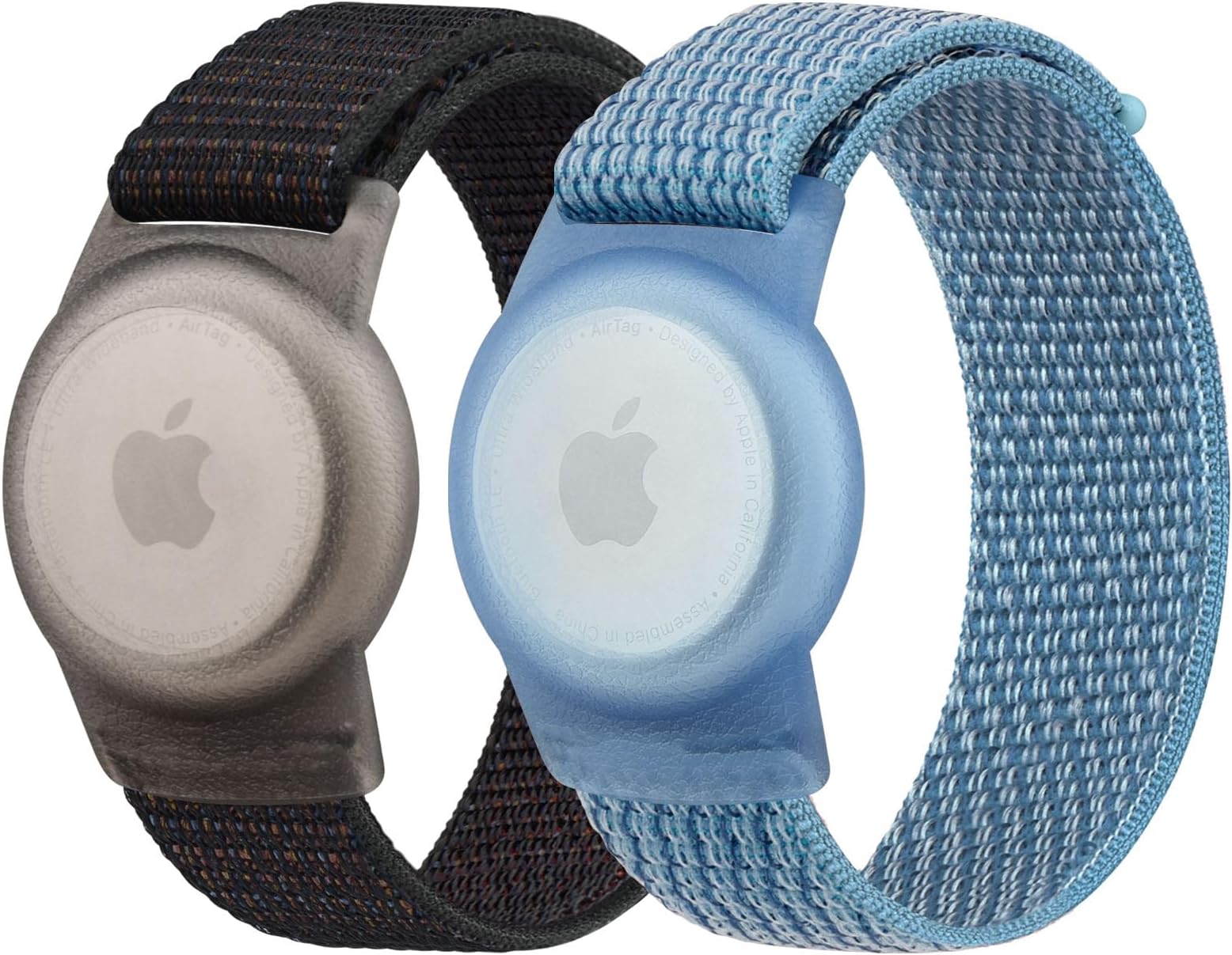 2 Pack Airtag Wristbands for Kids with Adjustable Nylon Strap GPS Tracker Holder Protector,Lightweight, Breathable Anti-Loss Bracelet for Kids and Toddler