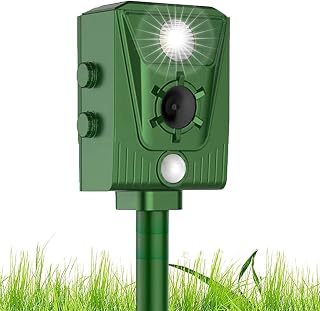 Repelente para Gatos, Ahuyentador para Gatos Ultrasonido Repelente para Palomas, Pájaros, Perros, Ratones, Zorros, IP44 Impermeable