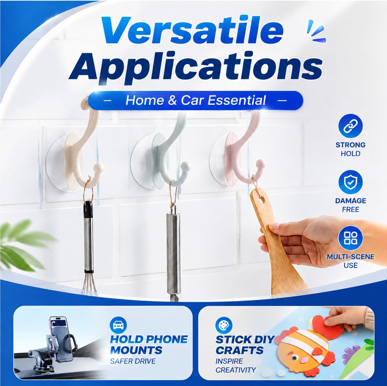 ZOMPAGO 50 cintas adhesivas de doble cara resistentes al agua, adhesivo fuerte, transparente, alta resistencia, residuos, barras de pegamento, libre de remoción para colgar, adhesivo impermeable para