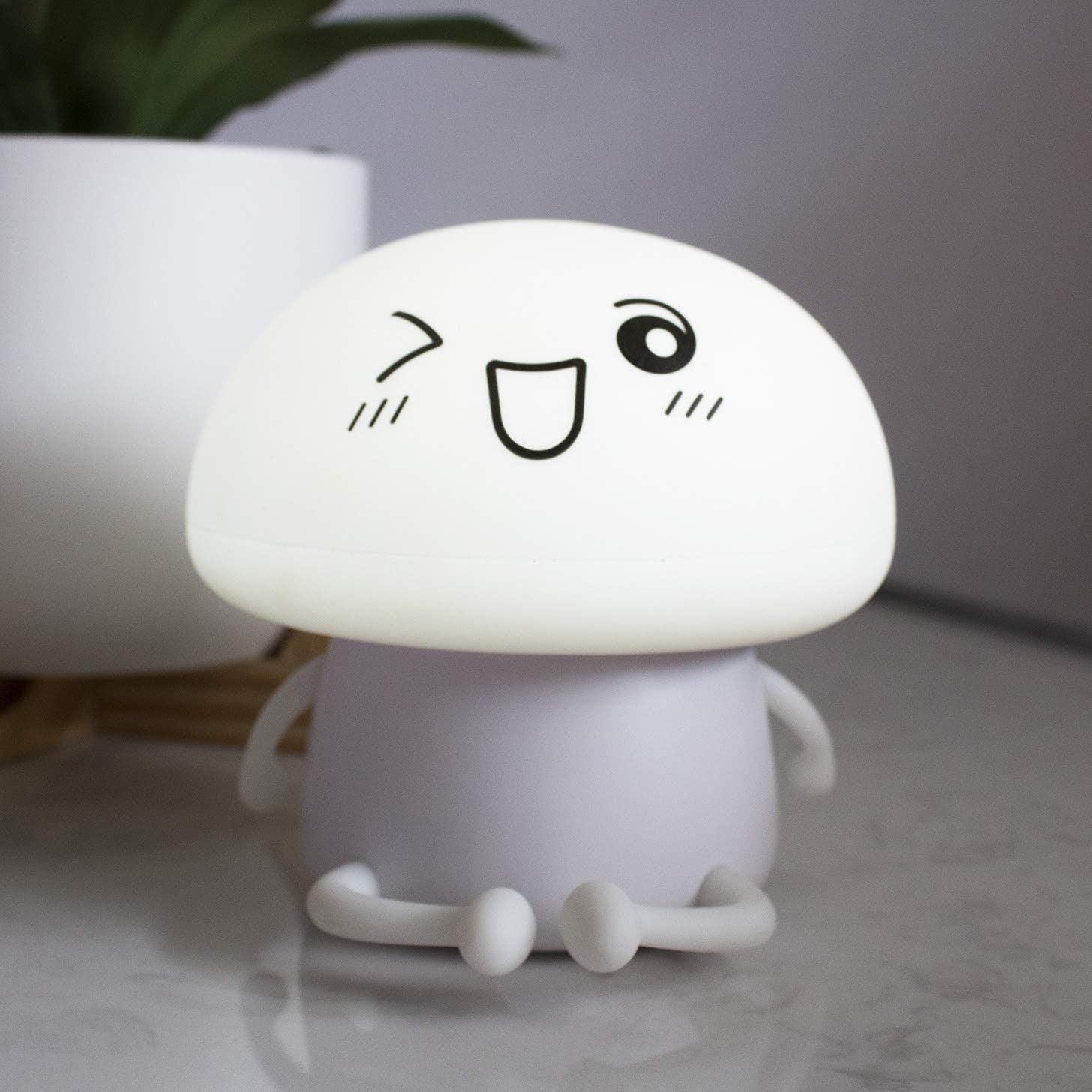 Mushroom Buddy LED Touch Night Light Silicone Dimmable Touch Battery Operated for Kids Room Baby Nursery Toddler Girls Boys Halloween
