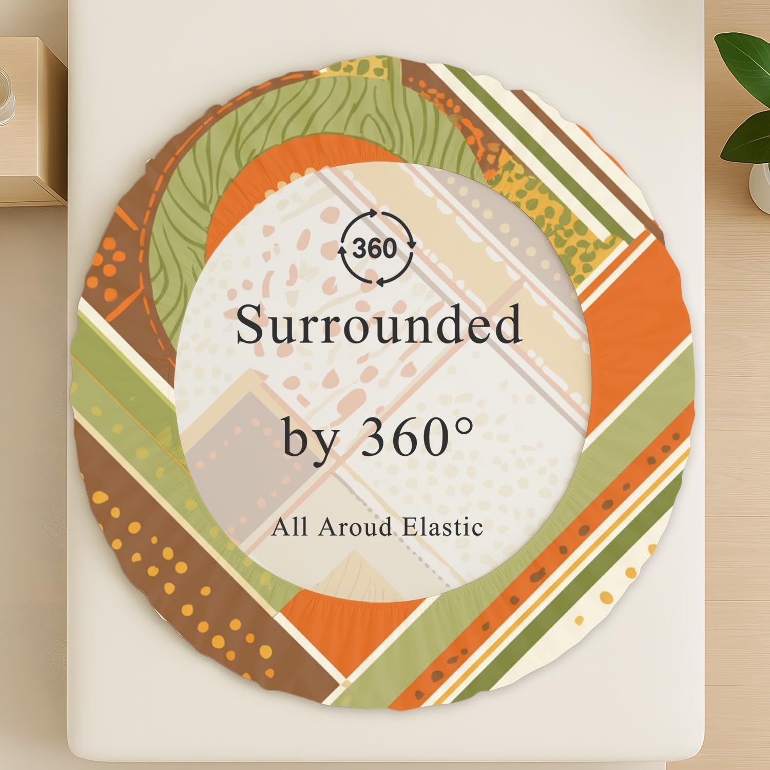 Boho Geometrisch Spannbetttuch Elegant Raute Dreieck Spannbettlaken 140 x 200 x 30 cm 3teilig Mikrofaser Bettwäsche Set mit 2 Kissenbezüge 80 x 80 cm Kein Flachbettlaken