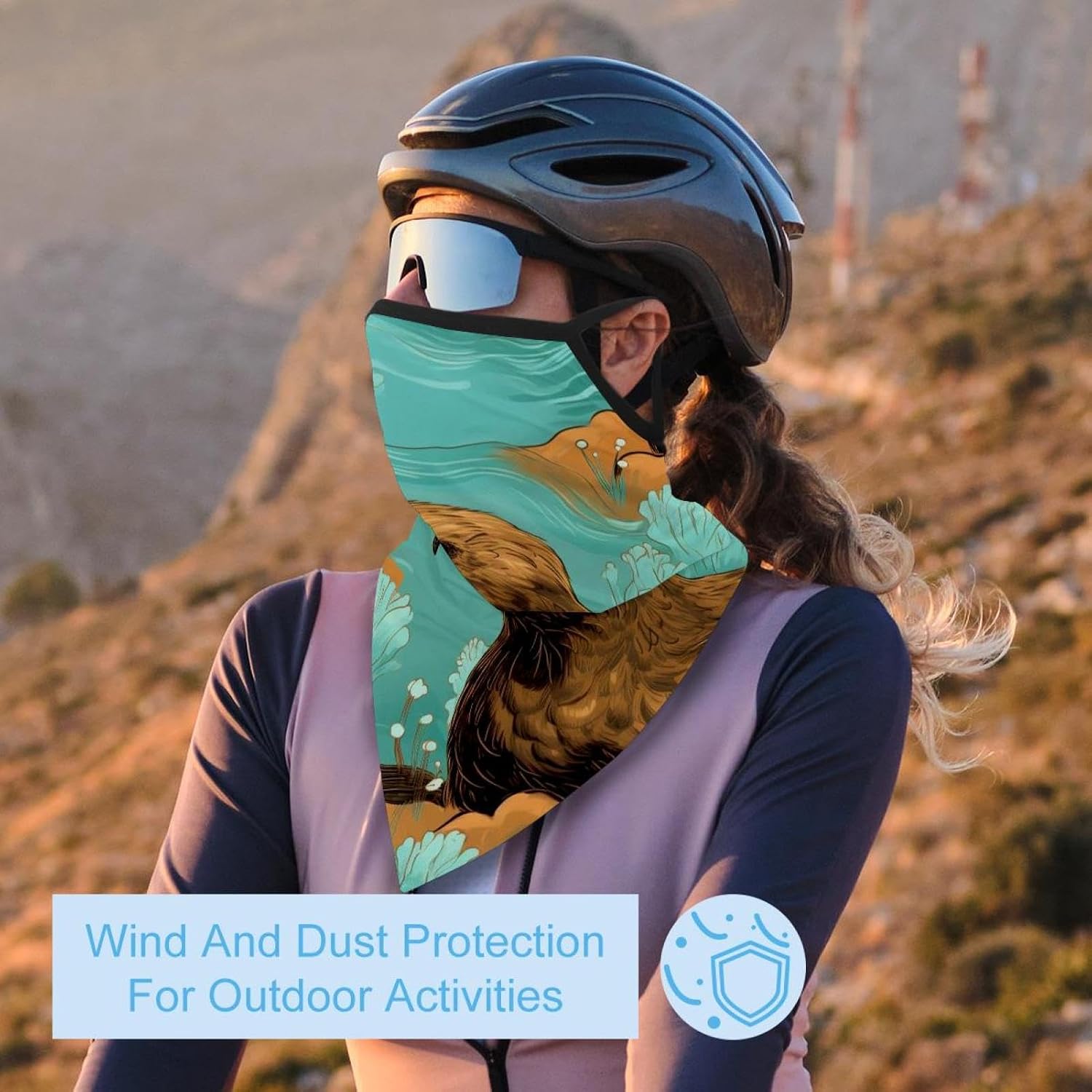 4 Pack Platypus Neck Gaiter Face Cover Scarf, Breathable Sun & Wind-proof for Skiing Fishing Hiking Cycling