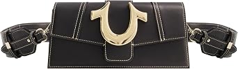 True Religion Womens Shoulder Bag Purse, Mini Flap Crossbody Handbag with Horseshoe Logo