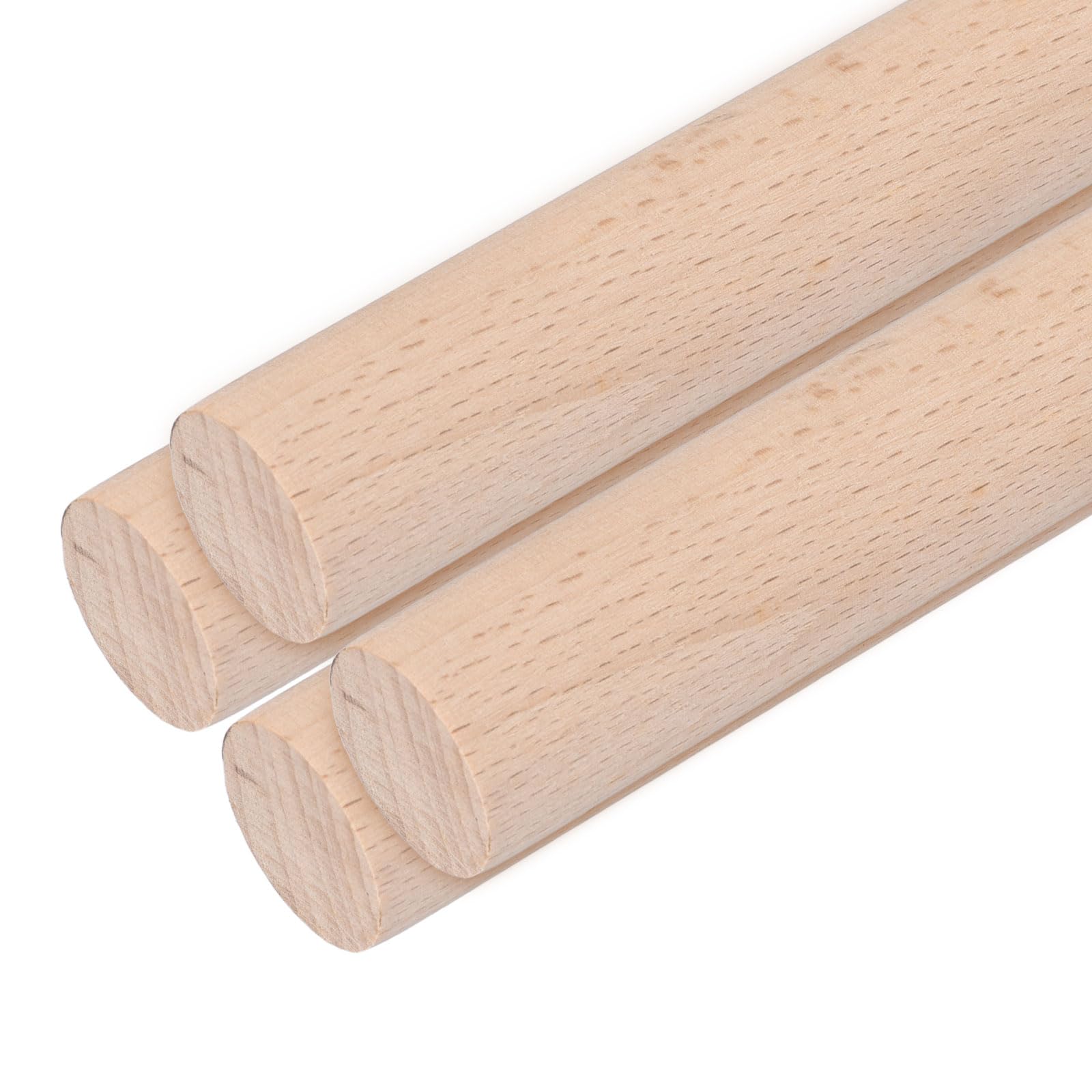 sourcing map Wooden Dowel Rods,22mmx100mm Round Wooden Rod Unfinished Solid Wood Sticks Crafts Wand for Arts Decoration, Craft and DIY Projects Wand,Pack of 4