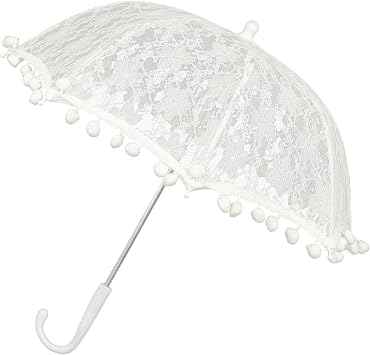 Handheld Parasol Bride Parasol Dance Lace Umbrella Decoration Wedding Accessories White Princess Wedding Bride Lace Umbrella