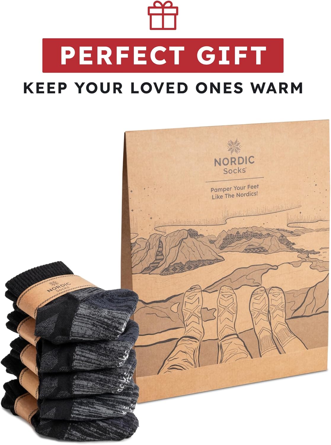 NORDIC Socks Merino Wool Lightweight Hiking Socks for Men & Women, 5-Pack Low Cut Unisex, Anti-Blister, Moisture-Wicking