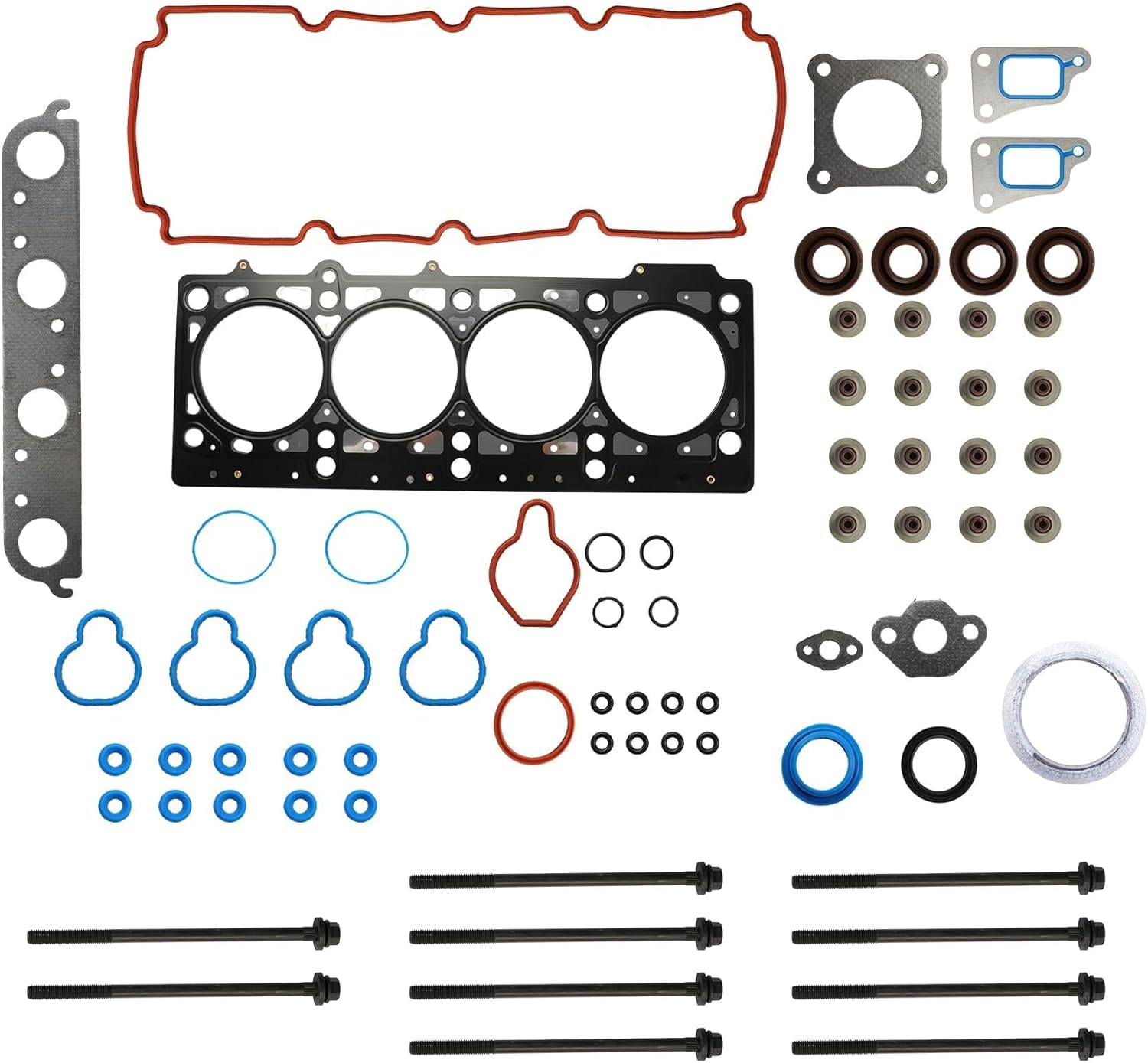 Head Gasket Set Kit, Engine Cylinder Head Gasket Kit Fit for 2000-2005 Neon, 1999-2000 Breeze 2.0L, 1999-2000 Stratus 2.0L, 2003-2005 SX 2.0, 2000 Cirrus 2.0L Gasket OEM HS9036PT2, ES72157