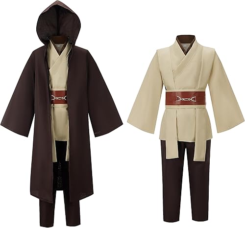 Conjunto de disfraz de caballero para niños, Halloween, cosplay, fiesta, túnica completa, traje con capucha, uniforme