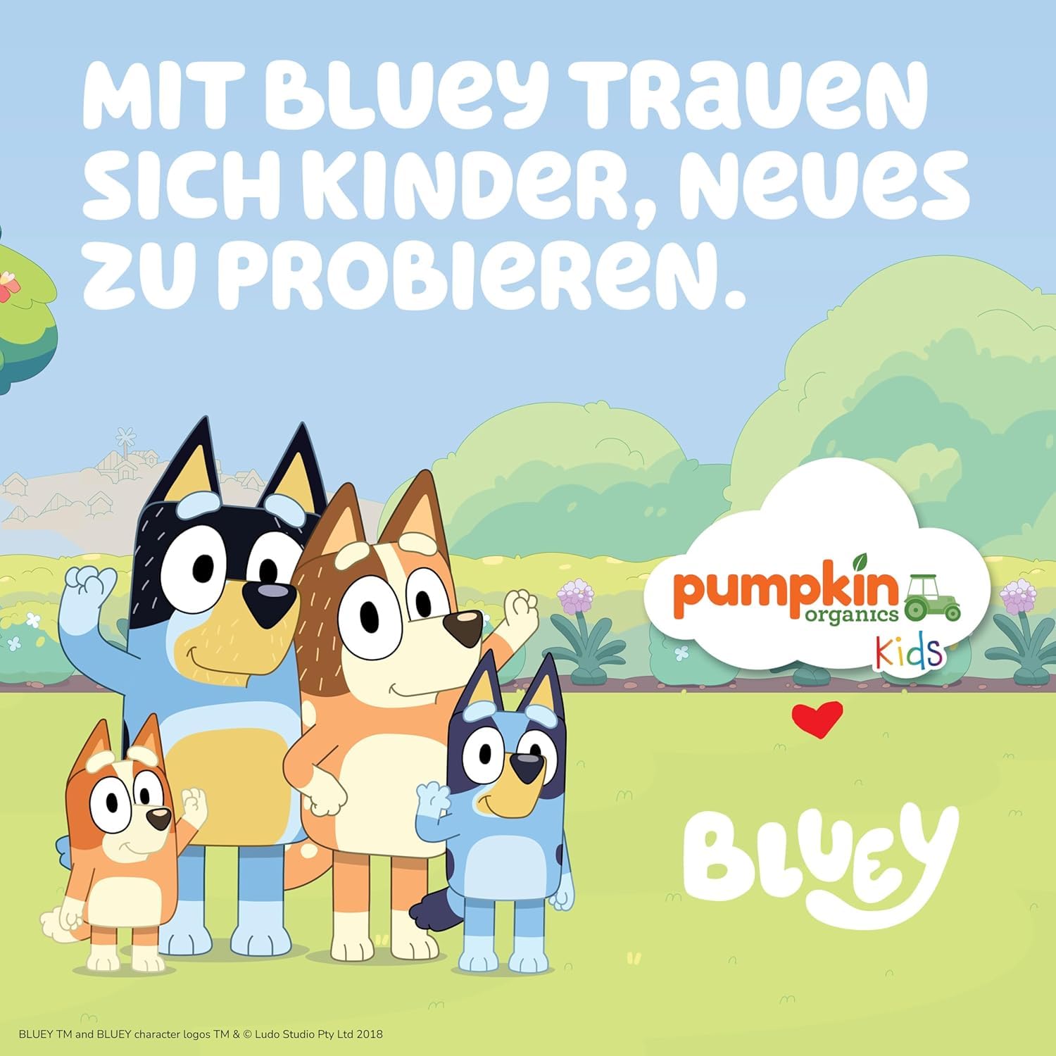 Bluey Bio Bananenbrot Backmischung (6er Pack) - Backmischung für Kinder (3+ Jahre) - schnelle Zubereitung - Bananenbrot und Muffins für Kinder - Backset ohne Zusatzstoffe - von Pumpkin Organics
