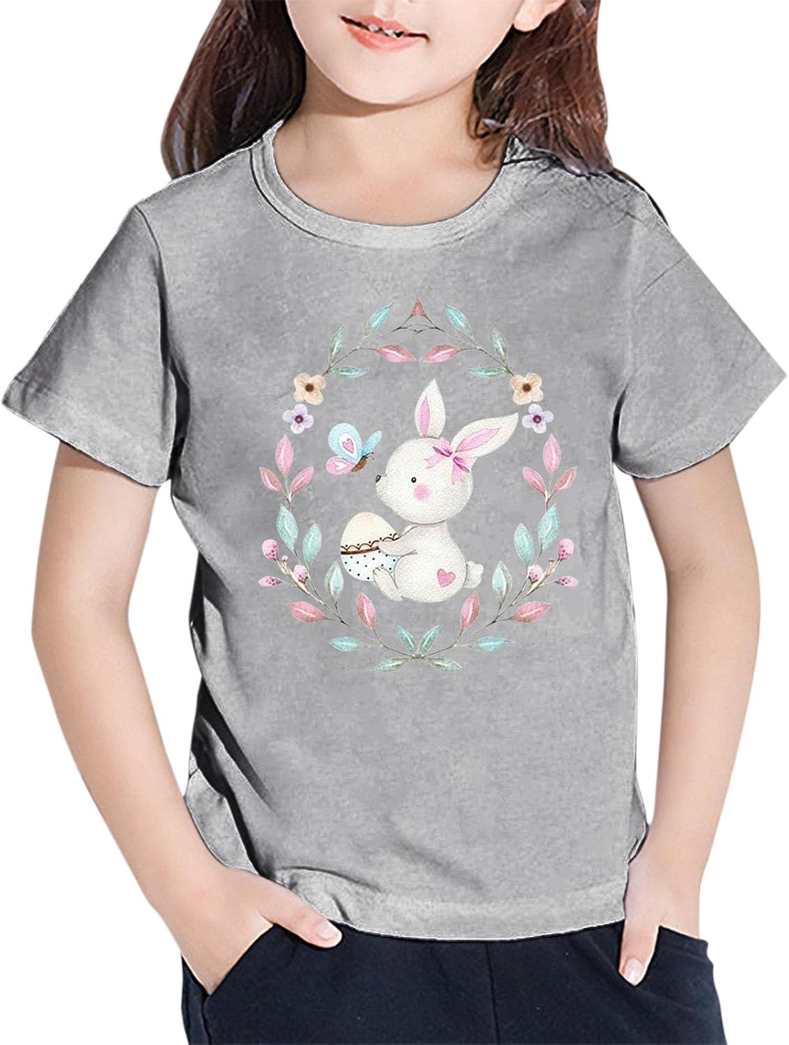 Easter Shirts for Toddler Boy Cotton Short Sleeve Tractor Bunny Tshirt for Kids Tee Tops 2 to 7 Years