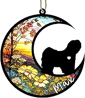 Vista 53 de Memorial personalizado para perro, adorno de Navidad de perro pastor alemán con nombre, razas personalizadas, atrapasador de luz para pérdida