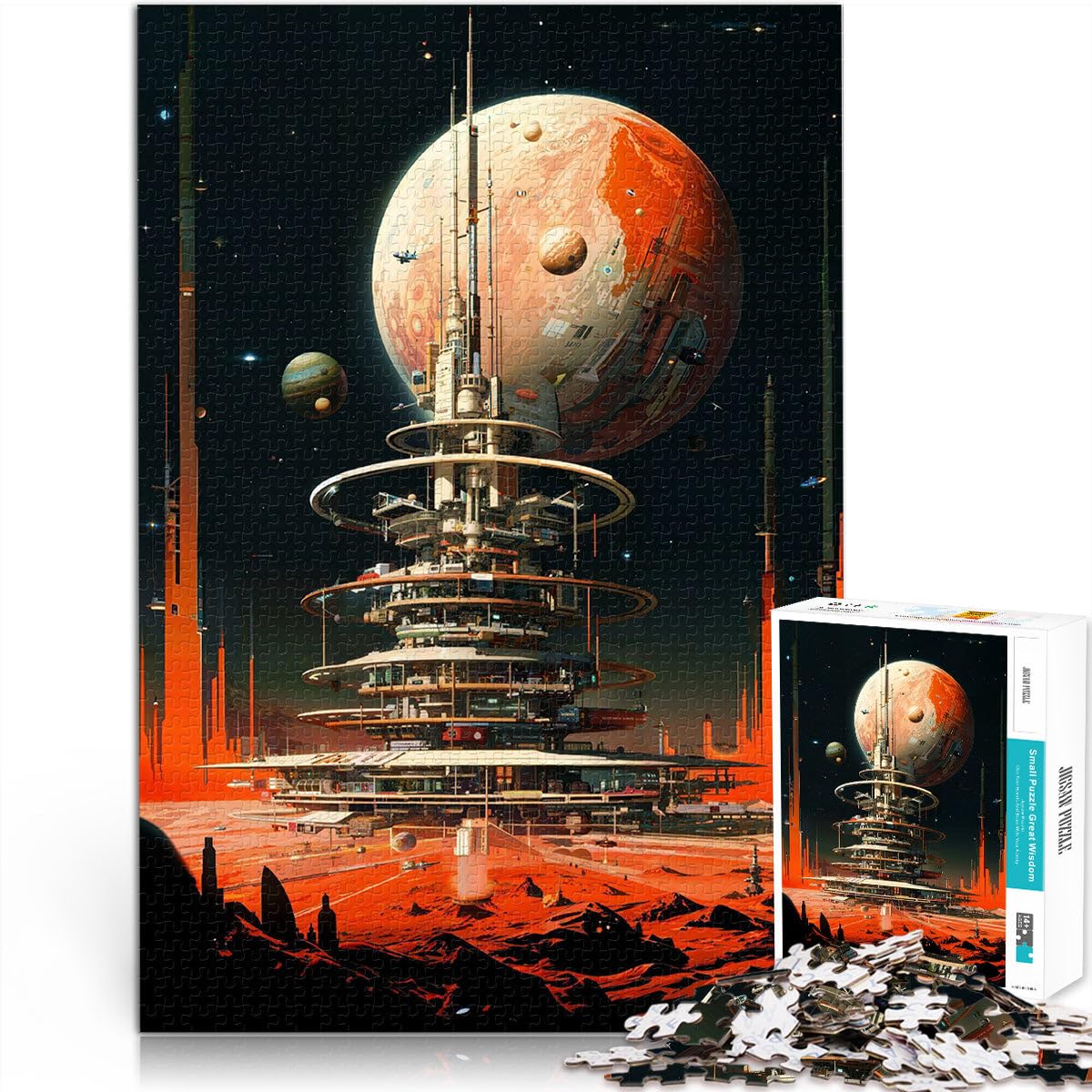 Puzzle for teenagers 1000 Pieces retrofuturism Pädagogisches Spielzeug zum Stressabbau Ein Kunstwerk52x38cm — image 1