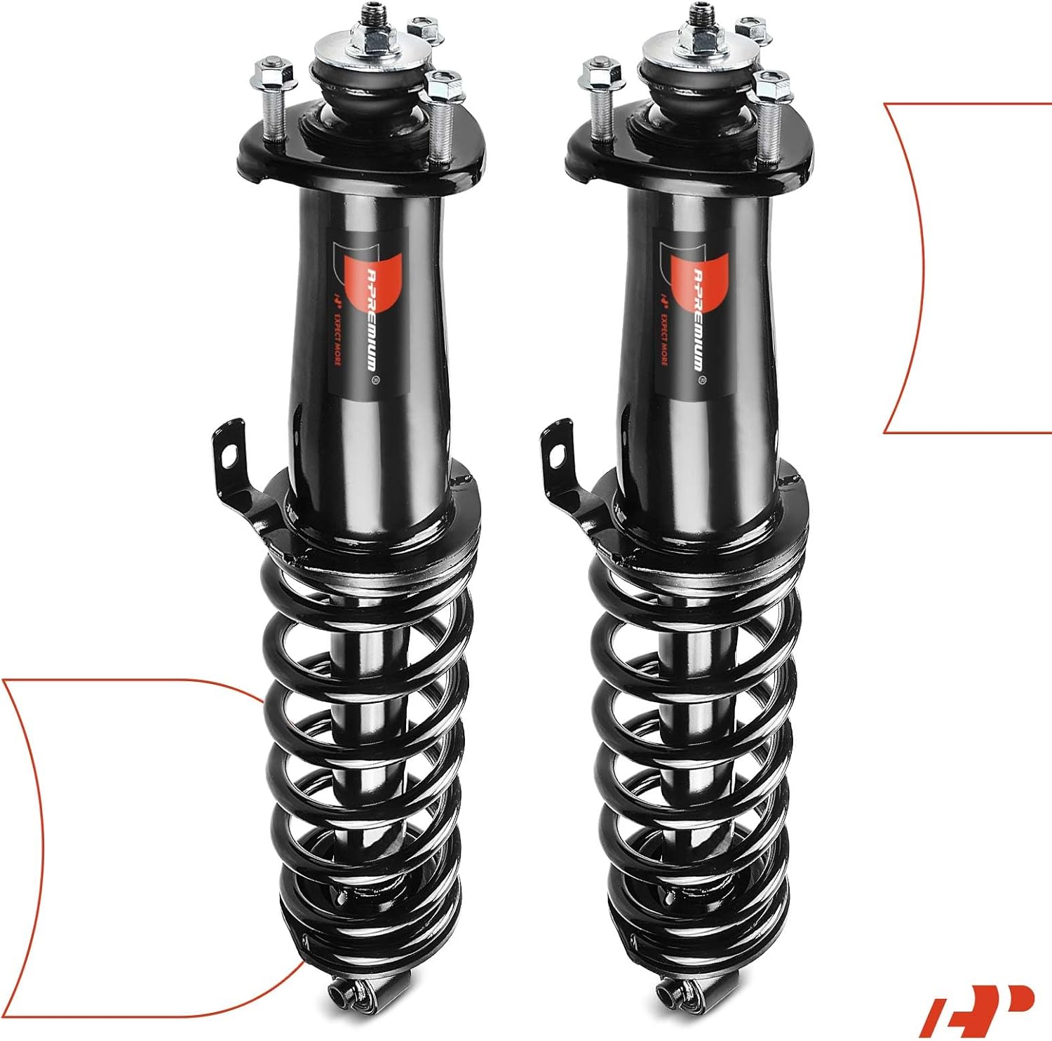 A-Premium Rear Complete Struts Compatible with Lexus [Sedan AWD] IS250 2006-2013, IS350 2011-2013 - 2x Replacement Suspension Shock Absorber with Coil Spring Assembly